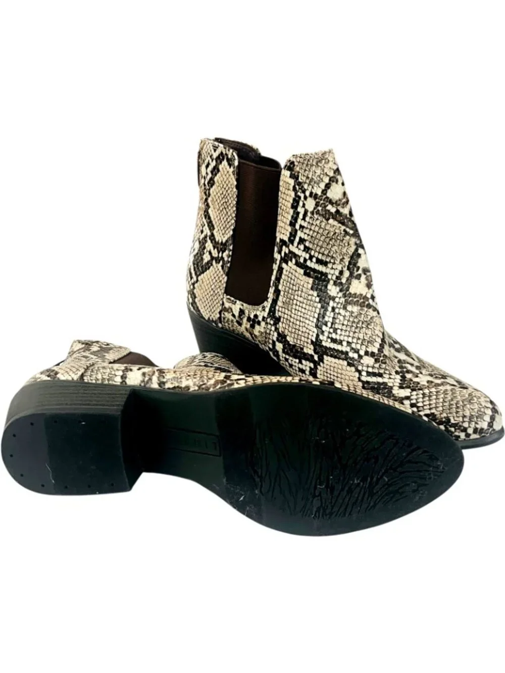 Espirit Women’s Tylee Natural Snake Ankle Boots Size 8M - NEW - Picture 3 of 11